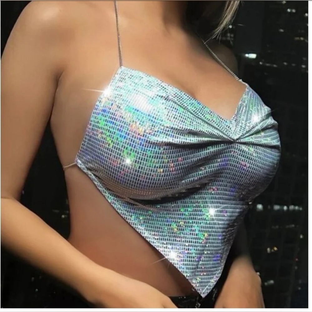 NWT Sexy Sparkly Halter top